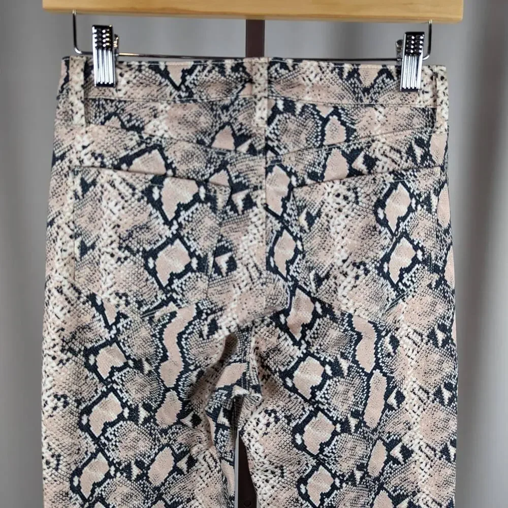 L’AGENCE Marguerite Pink Python Print High Rise Skinny Jeans 25 NWT